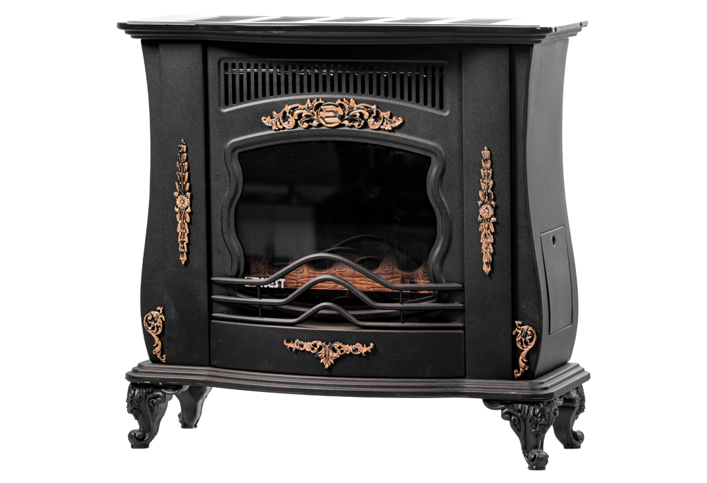 Gas heater 28,000 Ernst, fireplace design, Sadra model, black color